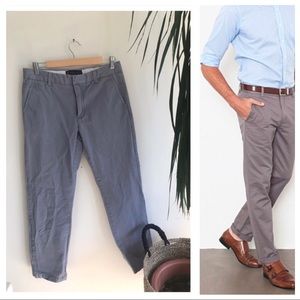 ITALIAN COTTON Combatant Gentlemen Gray Chinos